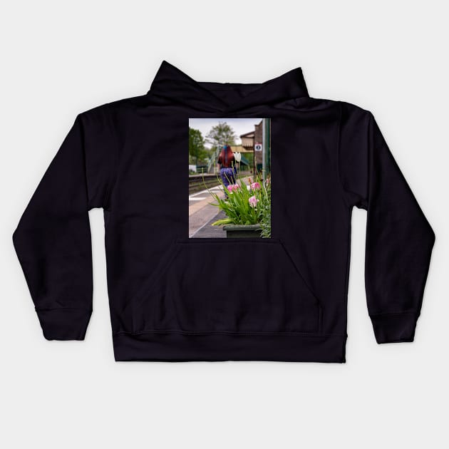 Chirk railway station Kids Hoodie by jasminewang